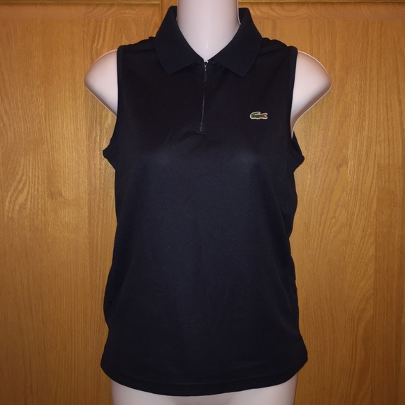 NEW Lacoste Blk Navy Polo Devanlay Tank Top 36 S 4 - Picture 5 of 16